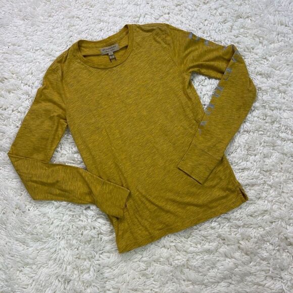 Burberry Marchston Yellow Long Sleeve Shirt Crewneck - Picture 2 of 9